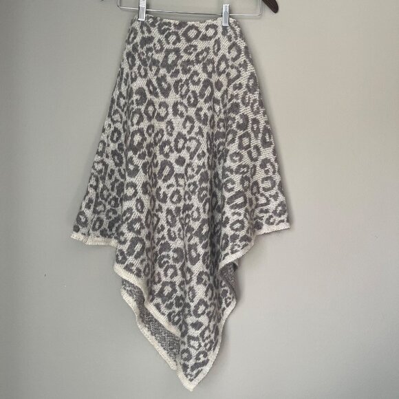 NWT Mohair Wool Poncho OS Nardi‎ & Tagliaferri Gray Made in Italy - Picture 1 of 4